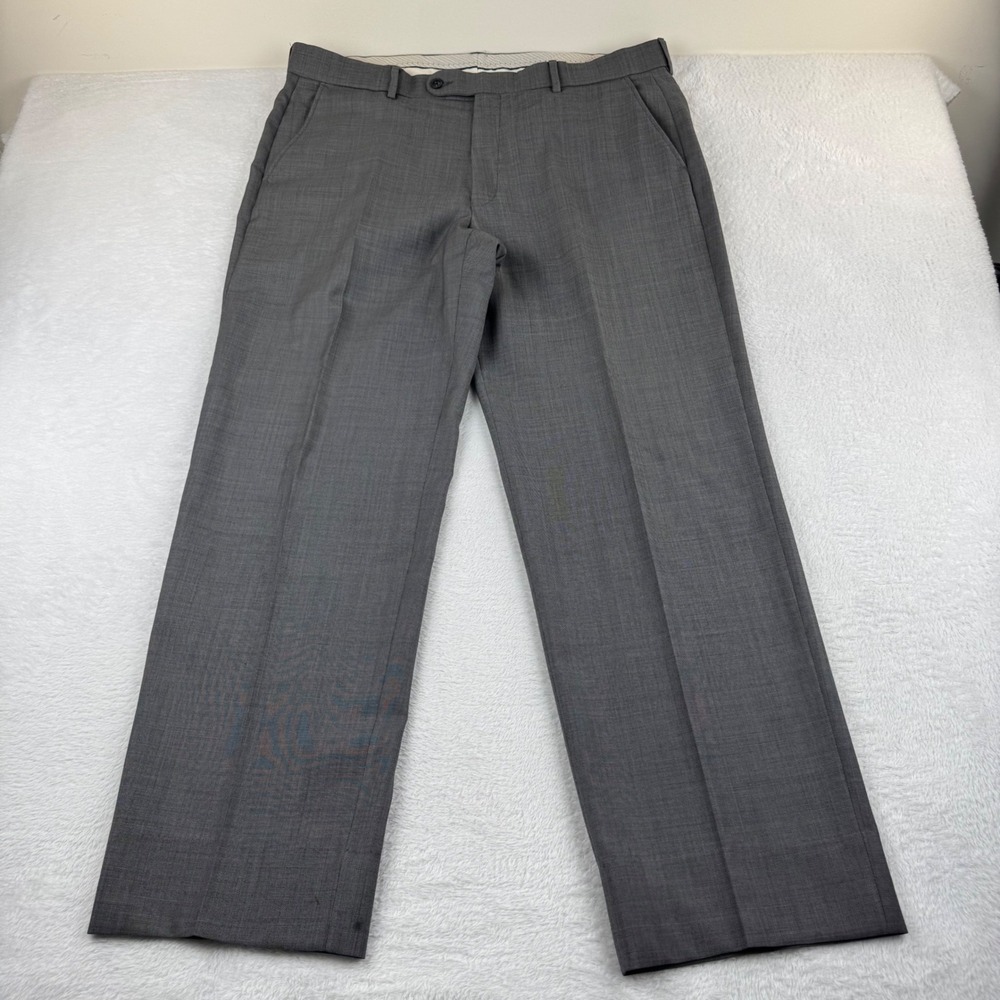 Ballin Dress Pants Men 36 Gray Super 110s Wool Comfort-EZE Flat Front Canada
